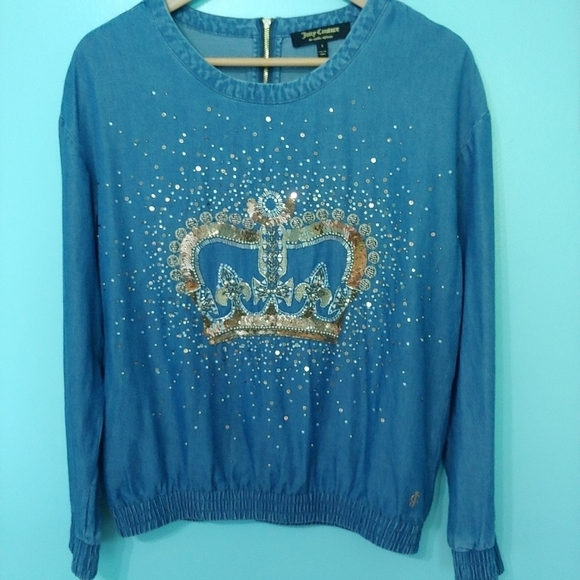 Juicy couture sequins long sleeves top - Picture 1 of 14